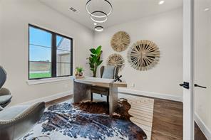 Office with french doors